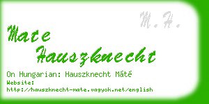 mate hauszknecht business card