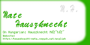 mate hauszknecht business card